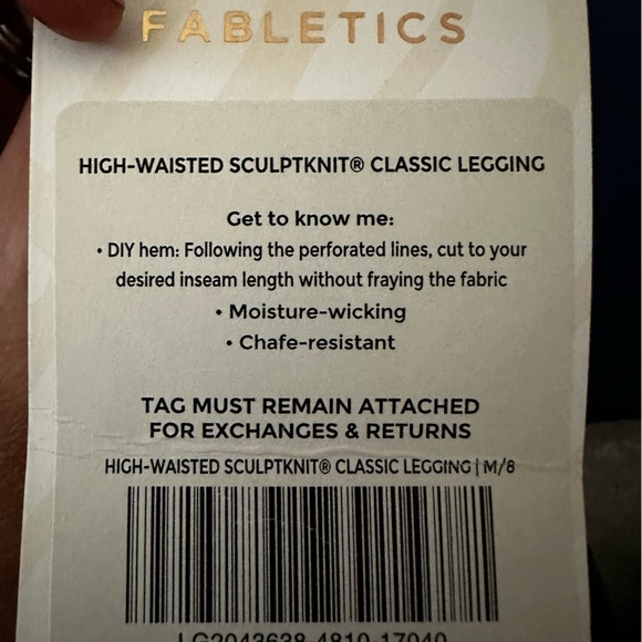 NWT- FABLETICS SculptKnit® High-Waisted Custom Length Legging - Picture 13 of 15